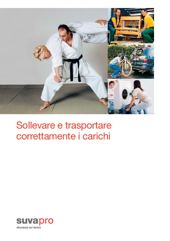 Promemoria con consigli per sollevare e trasportare
