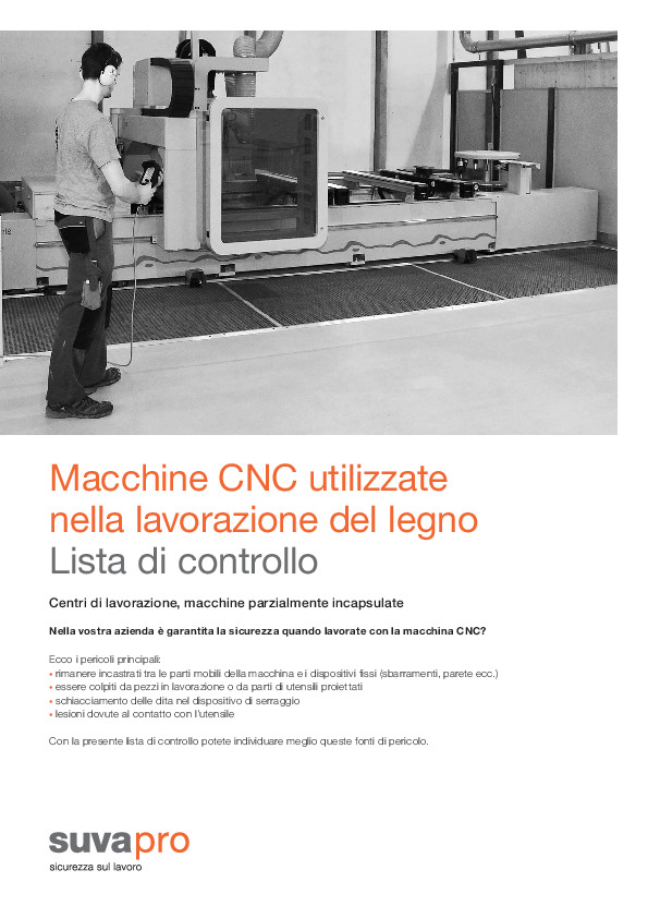 Lista di controllo: uso sicuro di CNC lavorazione legno