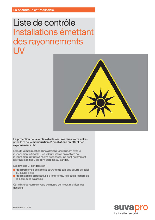 Rayons UV: utiliser les installations en toute sécurité
