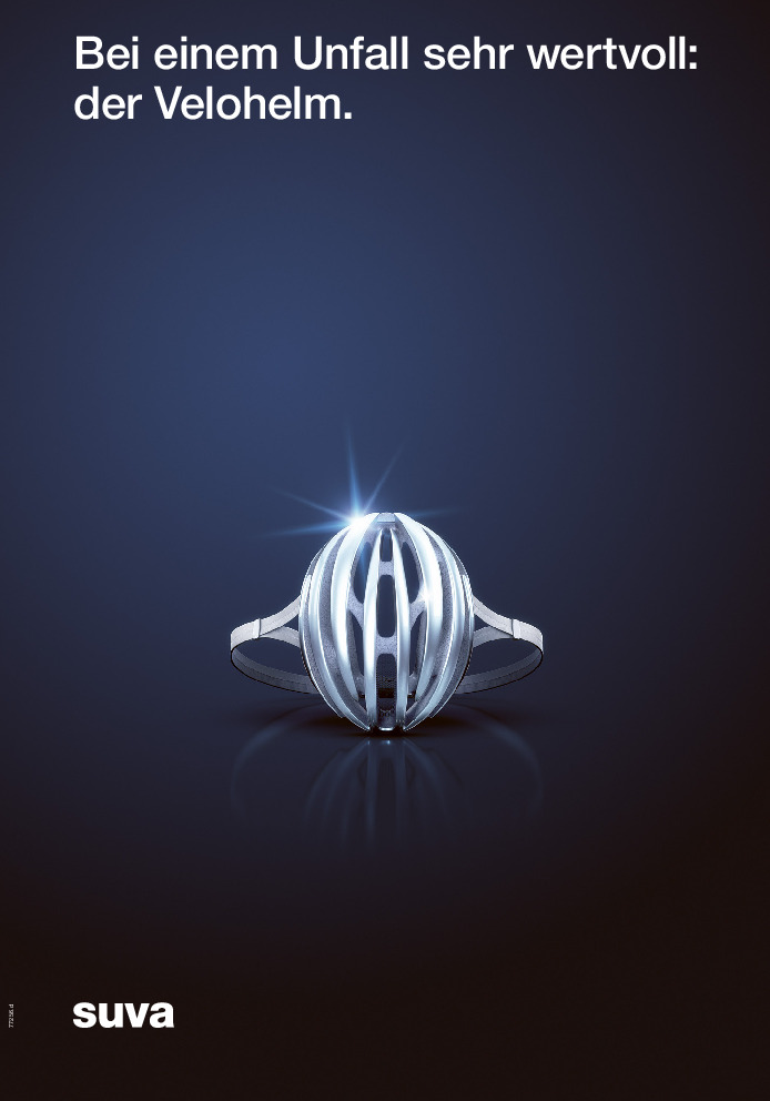 Bei einem Unfall sehr wertvoll: der Velohelm