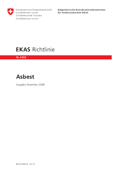 Die EKAS-Richtlinie Asbest definiert die Schutzziele