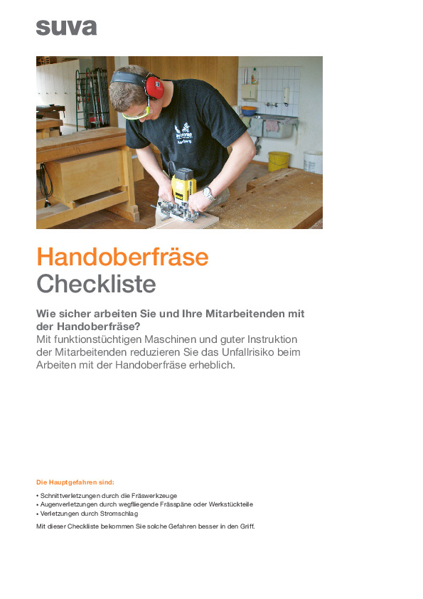 Die Handoberfräse im Griff haben – an beiden Griffen!