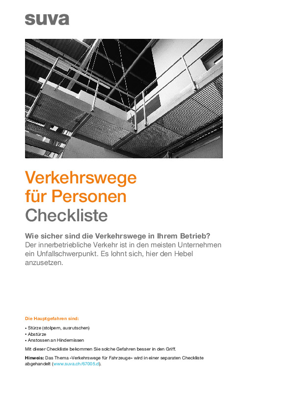 Wie sicher sind Personen in Ihrem Betrieb unterwegs?