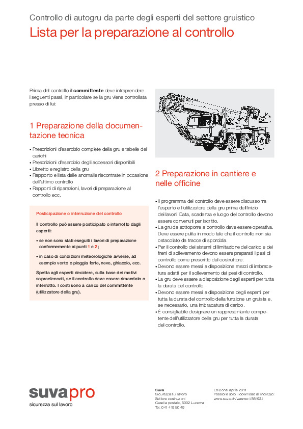 Lista di controllo della gru: prepararsi nel modo giusto