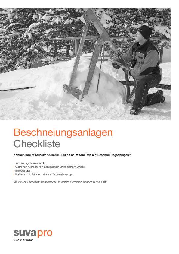 Checkliste Beschneiungsanlagen: Sicherer Kunstschnee