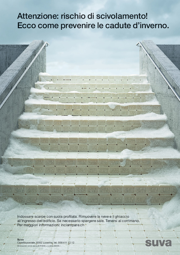 Attenzione: rischio di scivolamento! Ecco come prevenire le cadute d'inverno.