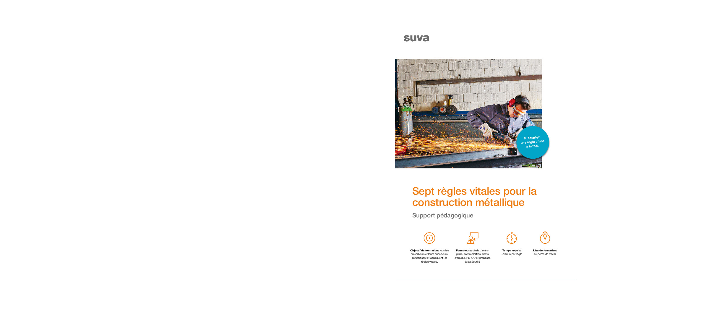 Support pédagogique règles vitales: construction métallique