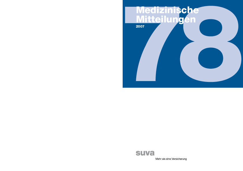 2007 - Suva Medical: Medizinische Mitteilung Nr. 78