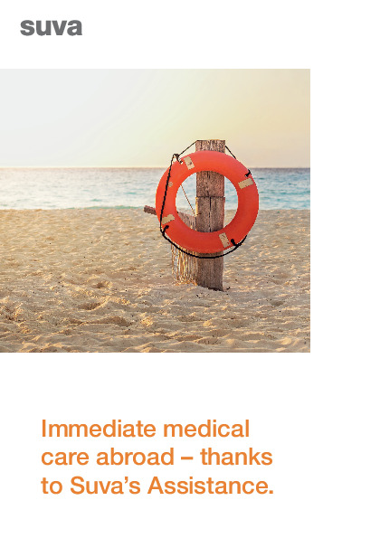 Immediate medical care abroad - thanks to Suva's Assistance.