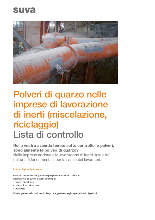 L'aria è pura? Check per polvere di quarzo per imprese