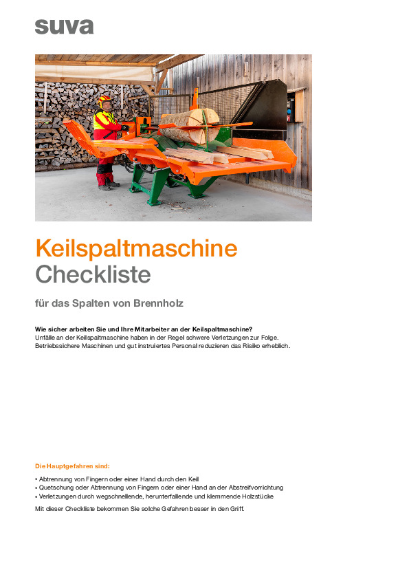 Keilspaltmaschine für das Spalten von Brennholz