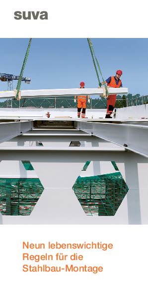 Prospekt Lebenswichtige Regeln: Stahlbau-Montage