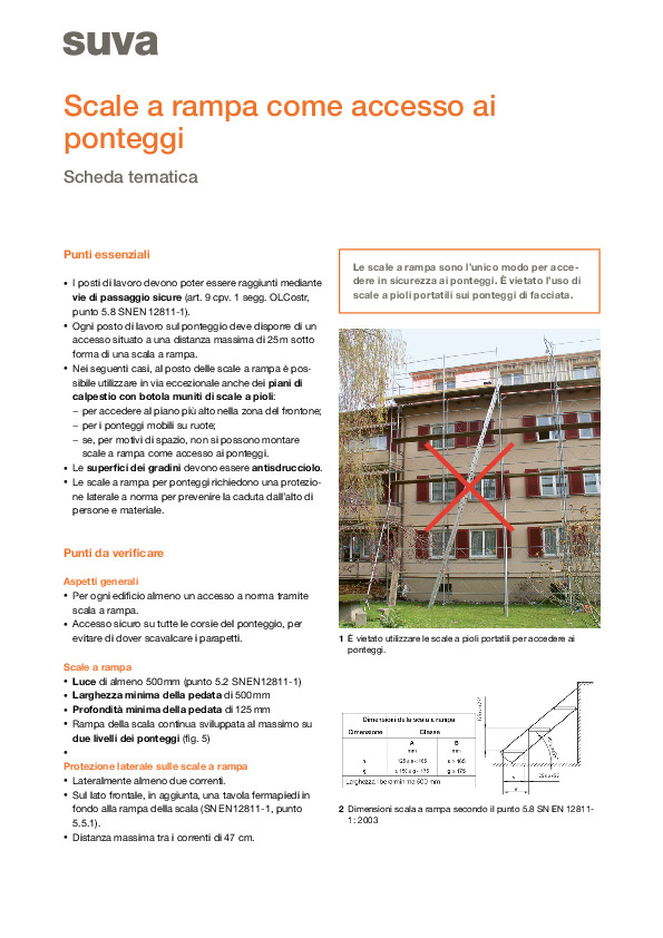 Scala a rampa o a pioli? L'accesso sicuro al ponteggio