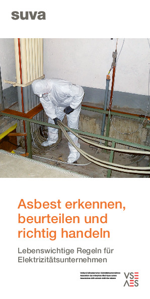 Prospekt Umgang mit Asbest für Elektrizitätsunternehmen