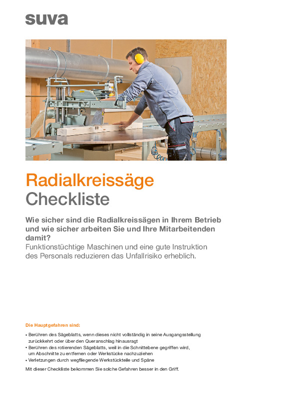 Checkliste: Radialkreissäge