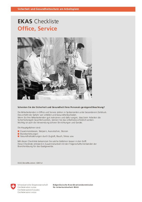 Unfallfrei im Service und Office arbeiten