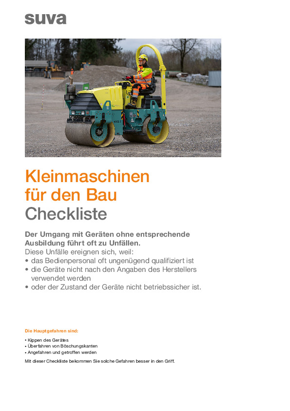 Unterschätzte Gefahr: Kleinmaschinen auf Baustellen