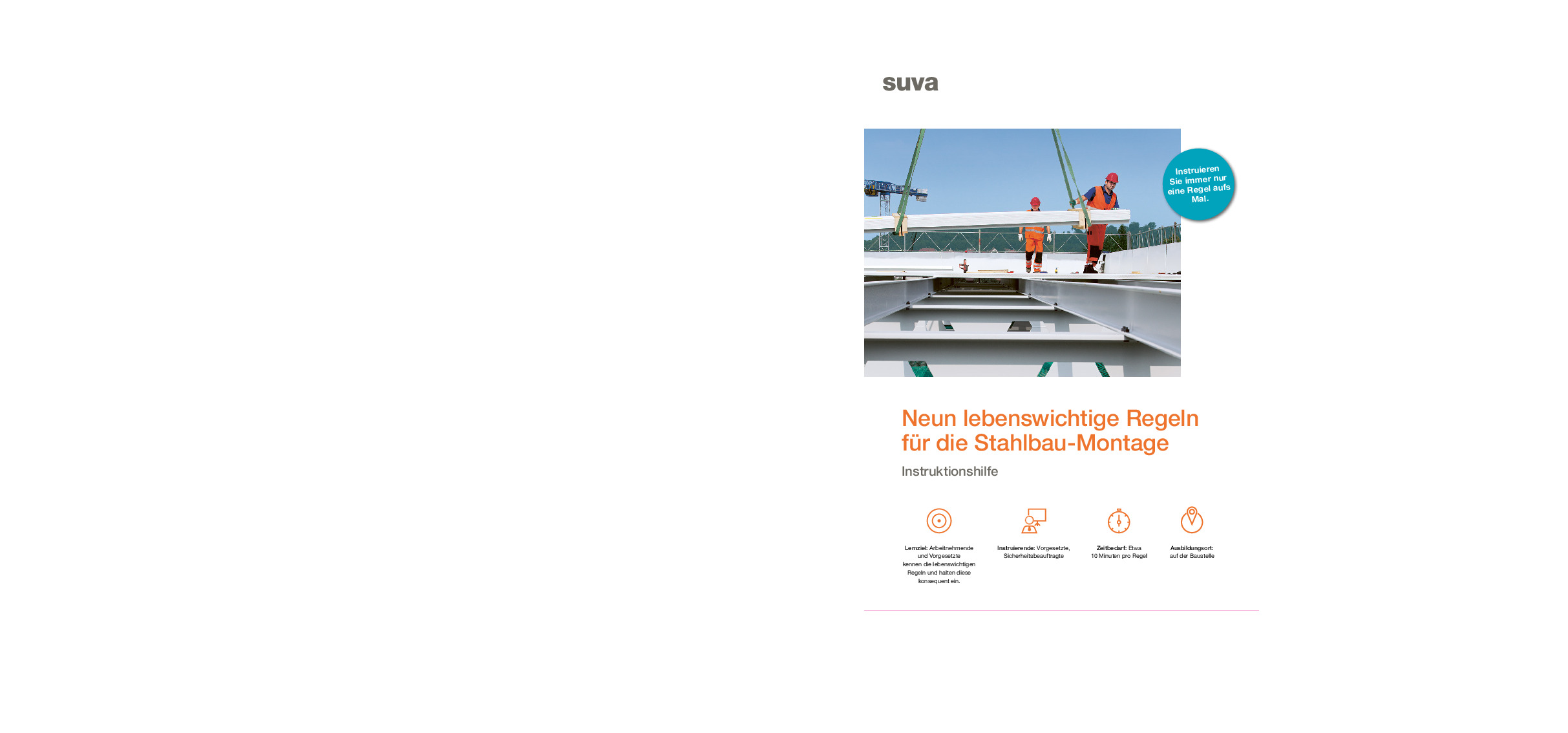 Instruktionshilfe: Arbeitssicherheit für Stahlbauer 