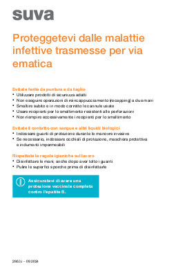 Evitare le malattie infettive attraverso il sangue