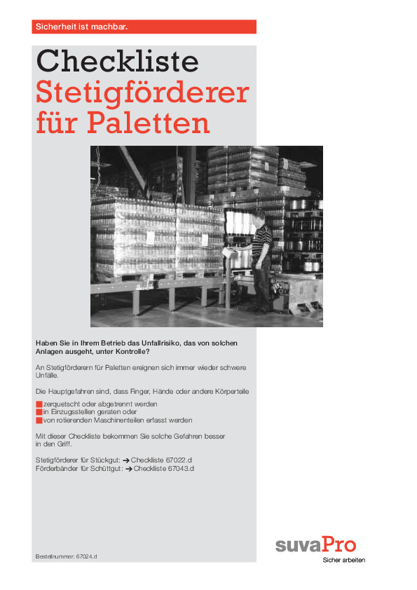 Keine Unfälle fördern mit Stetigförderern 