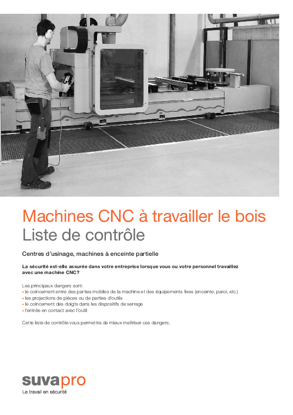 Liste de contrôle: utiliser les machines CNC à travailler le bois en toute sécurité