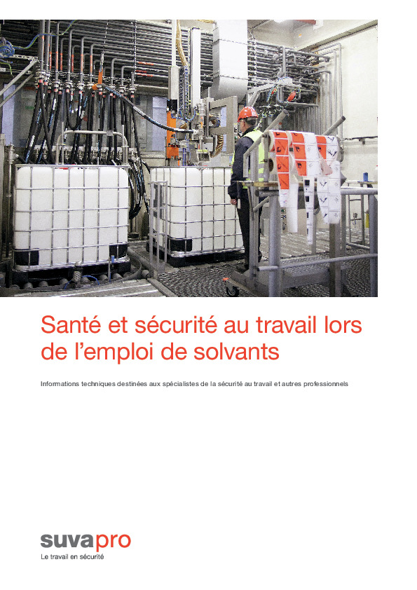 La manipulation sûre des solvants