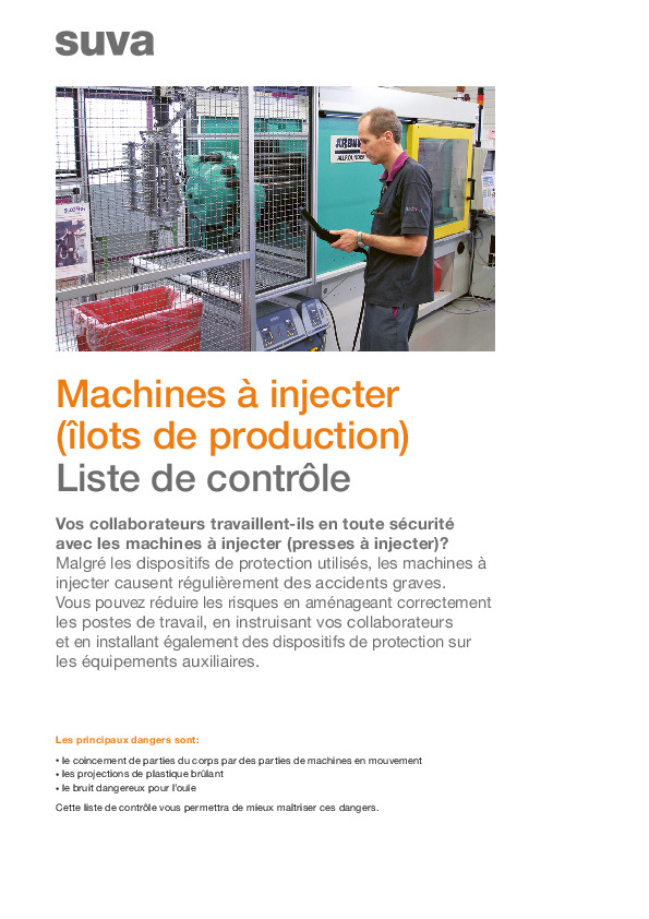 Machines à injecter (îlots de production)