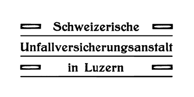 Suva-Briefkopf, Anfangsjahre