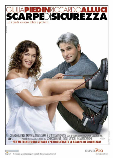 Manifesto per la protezione dei piedi sotto forma di locandina cinematografica, 2001