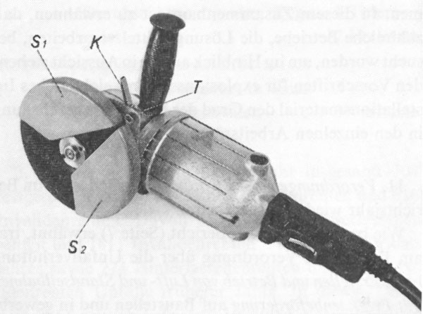 Schutzverdeck für Handschleifmaschine, 1957