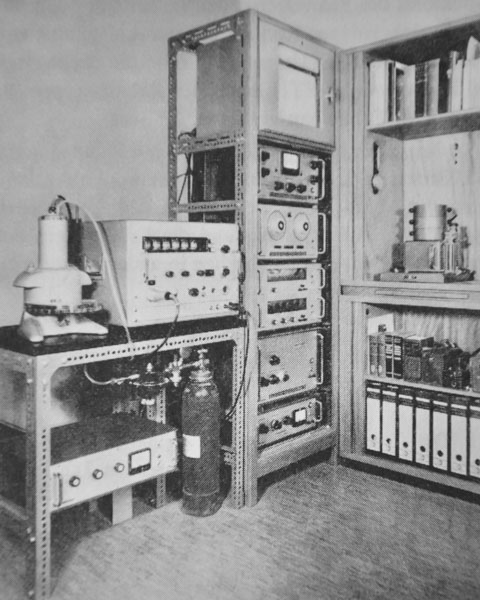 Appareil de mesure des matériaux radioactifs, Lucerne, 1964