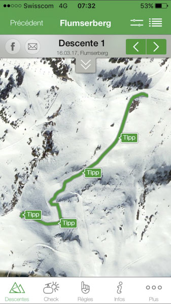 Prévention des accidents au moyen de l’application «Slope Track» depuis 2010