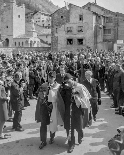 Funérailles à Saas-Grund, le 9 septembre 1965